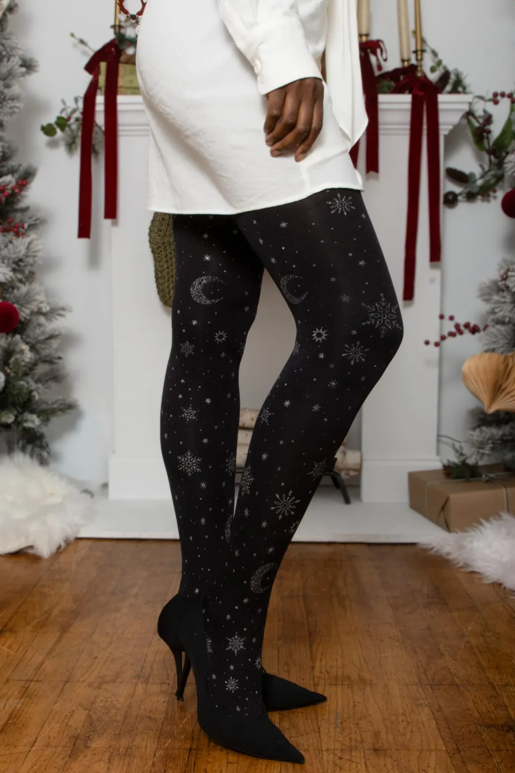 80 Denier Opaque Tights - Winter Solstice