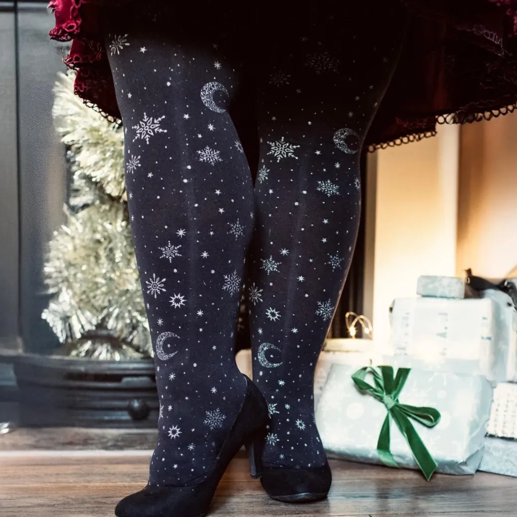 80 Denier Opaque Tights - Winter Solstice