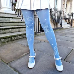 80 Denier Opaque Tights - Woodcut Clouds