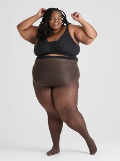 50 Denier Semi-Opaque Tights - Hot Chocolate