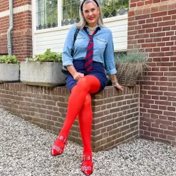 50 Denier Semi-Opaque Tights - Sangria