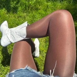 30 Denier Sheer Halo Tights - Praline