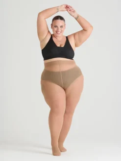30 Denier Sheer Tights - Caramel Latte