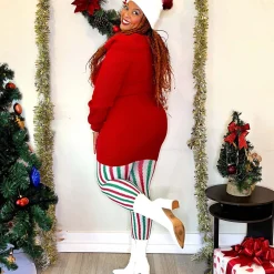 120 Denier Striped Tights - Polar Express