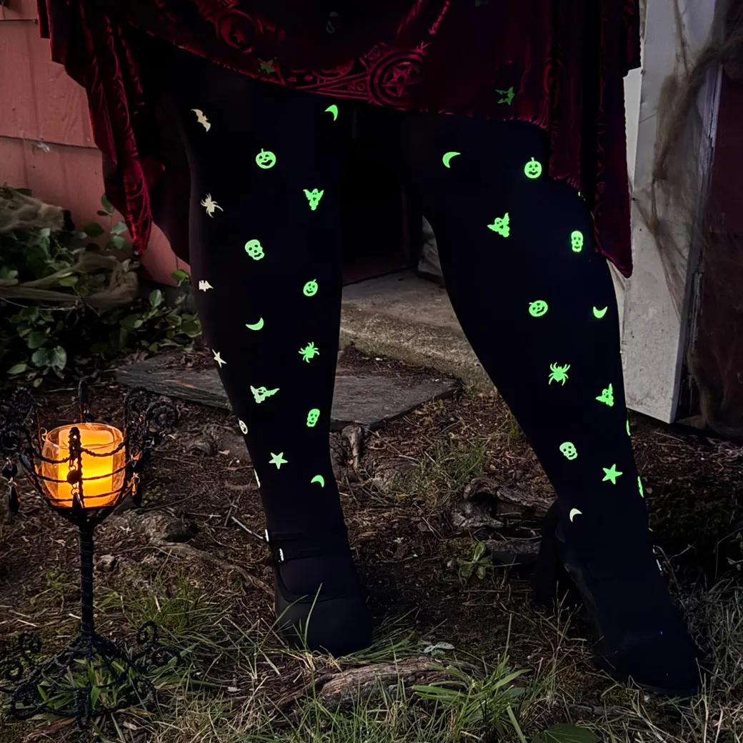 80 Denier UV Reactive Tights - Glowsty
