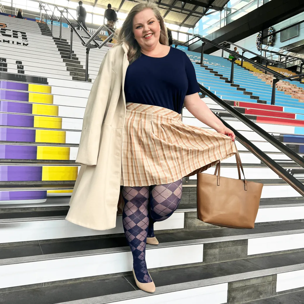Diamond Tights - Navy