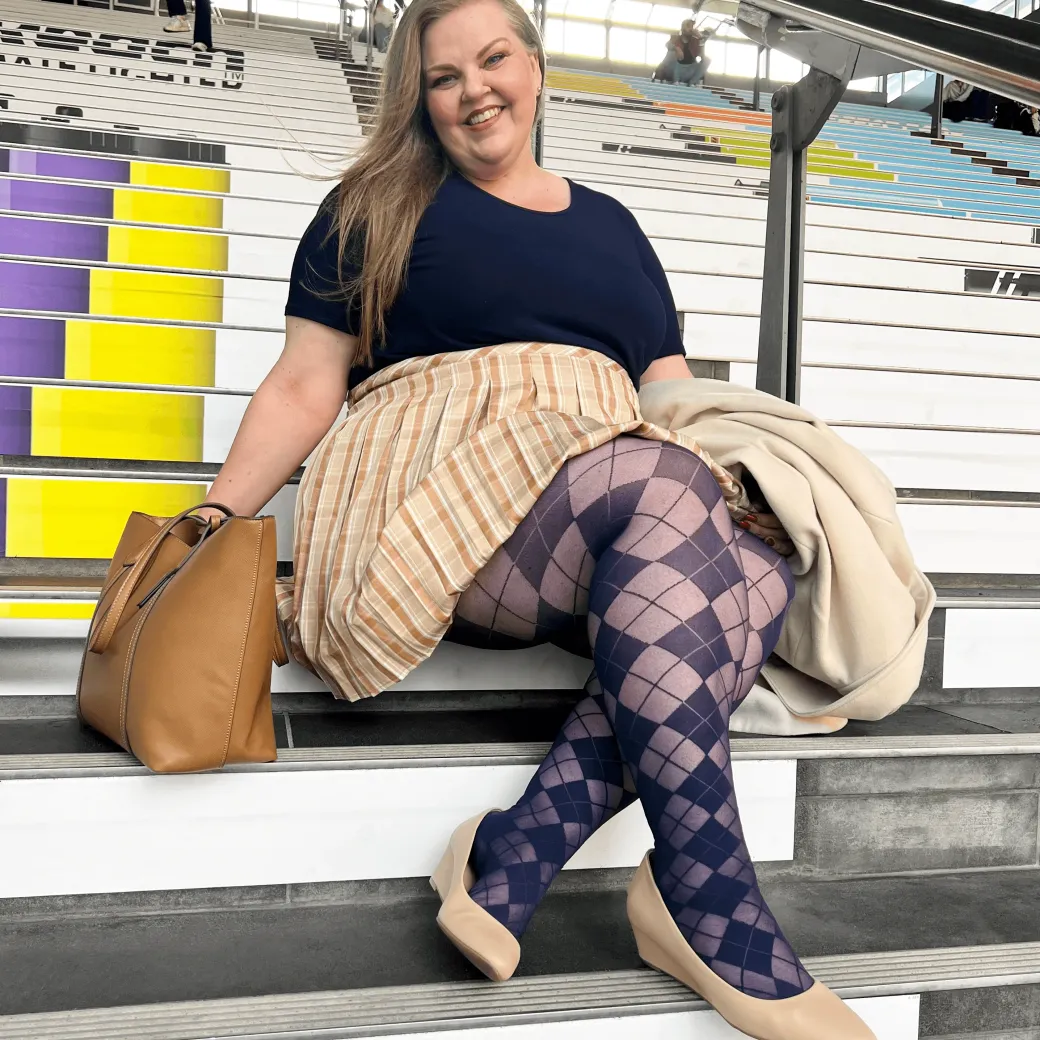 Diamond Tights - Navy