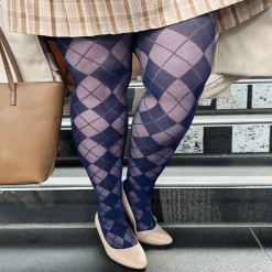Diamond Tights - Navy