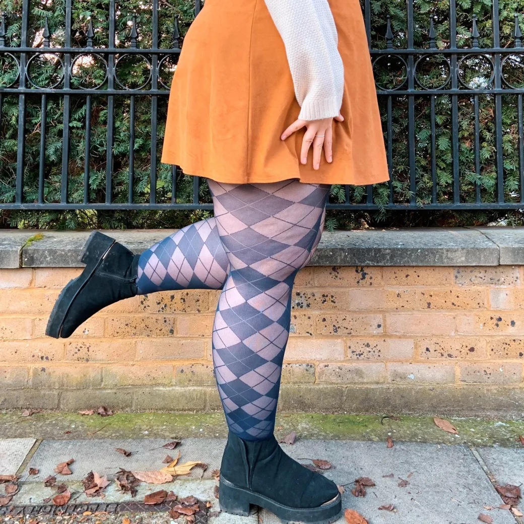 Diamond Tights - Navy