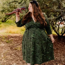 Dinosaur Wrap Dress - Brachio de Joy