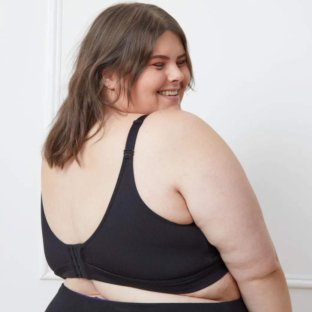 Everyday Ribbed Bra - Black
