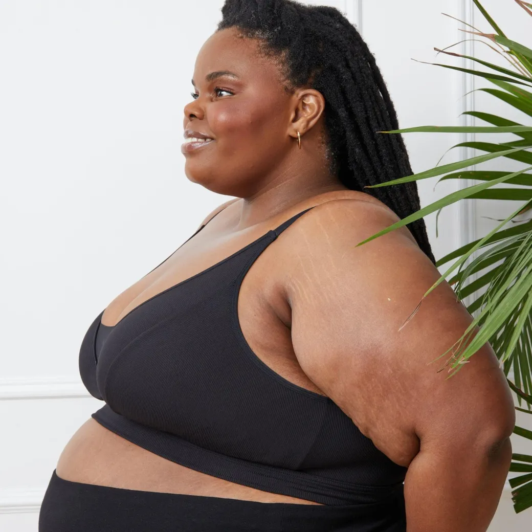 Everyday Ribbed Bra - Black
