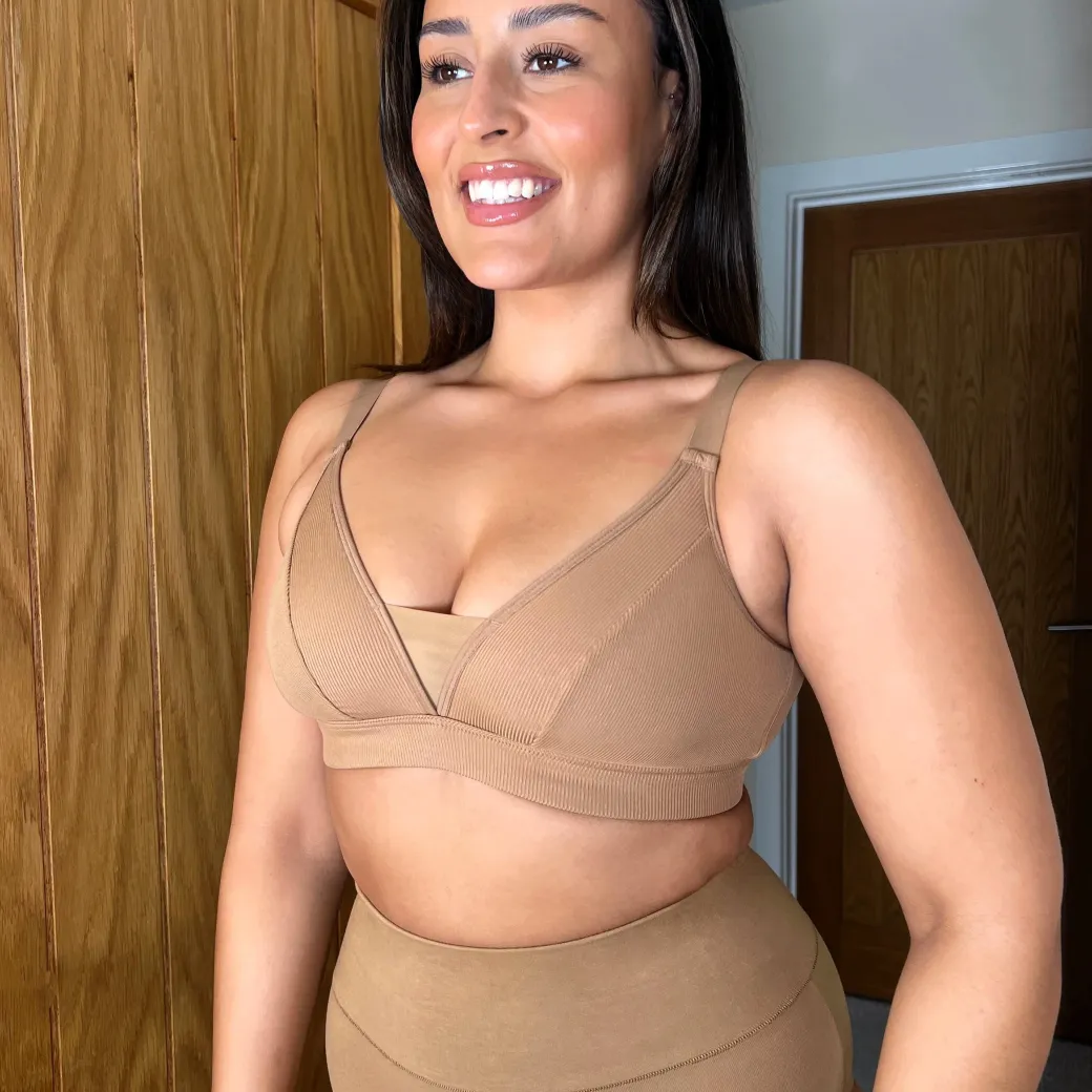 Everyday Ribbed Bra - Caramel