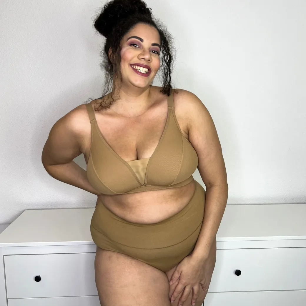 Everyday Ribbed Bra - Caramel