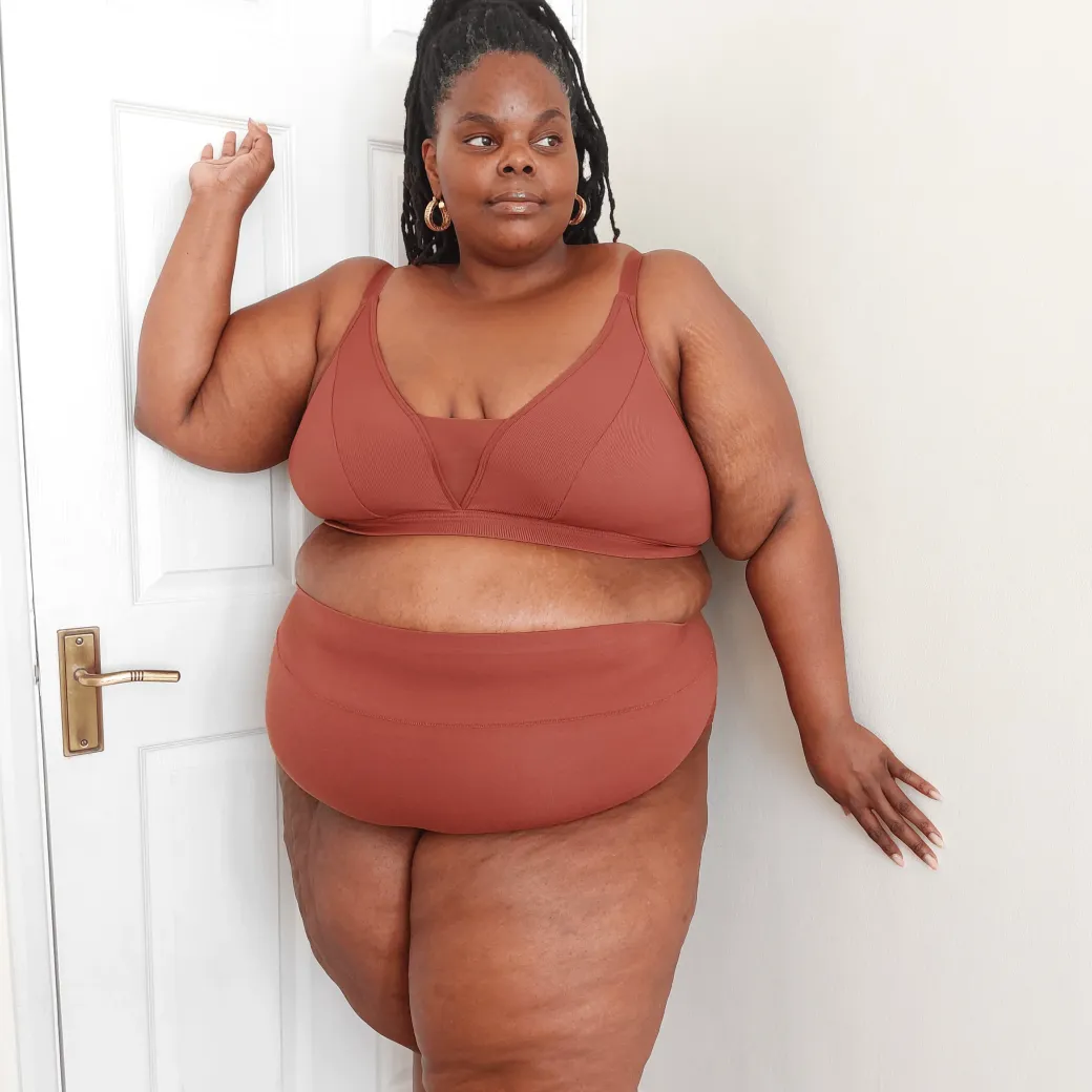Everyday Ribbed Bra - Root Beer