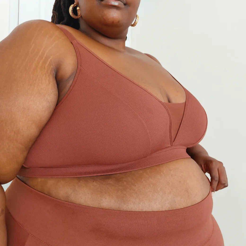Everyday Ribbed Bra - Root Beer