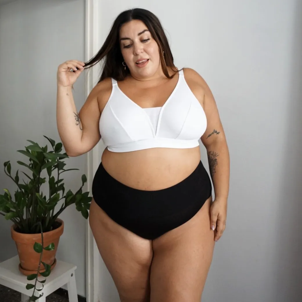 Everyday Ribbed Bra - White