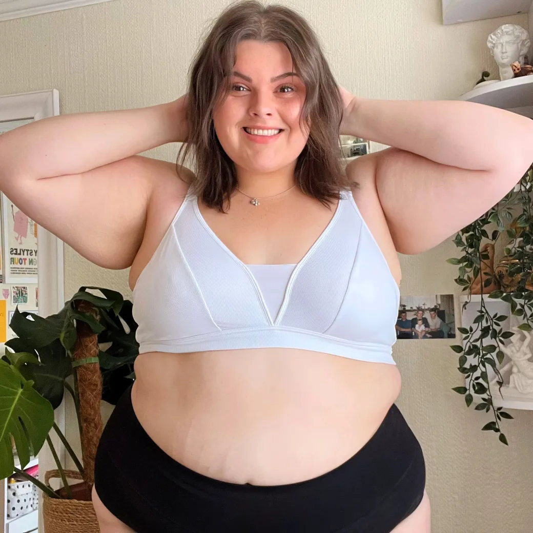 Everyday Ribbed Bra - White