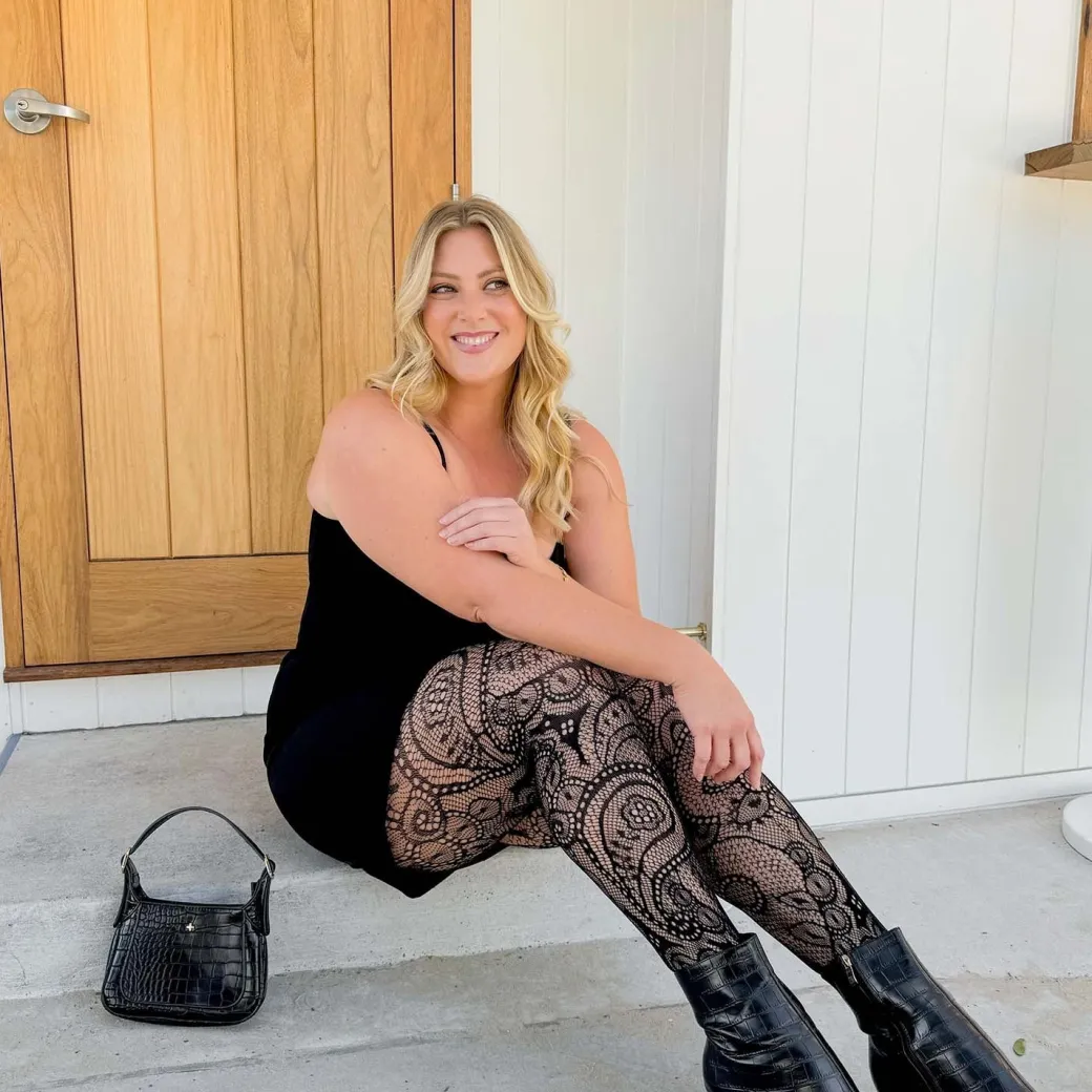 Fishnets - Botanic - Black