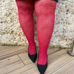 Fishnet Tights - Traditional in Red