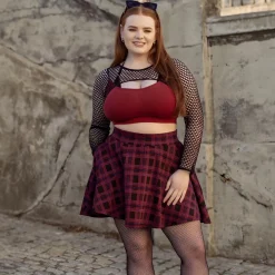 Fishnet Top - Alanis - Wine