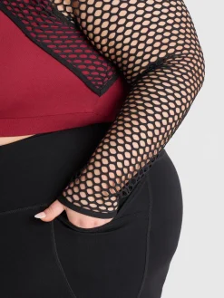 Fishnet Top - Alanis - Wine