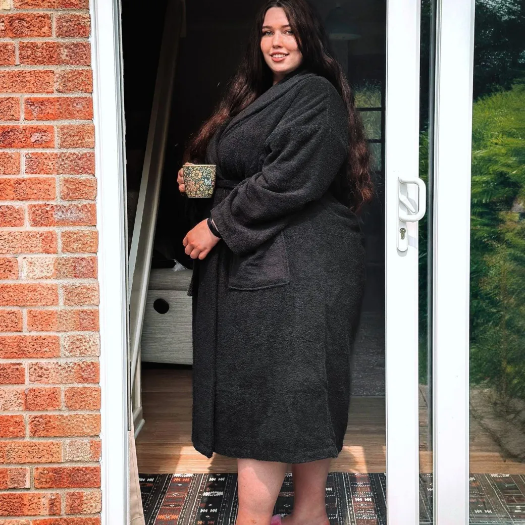 Floof Bath Robe - Black