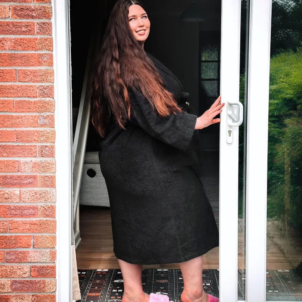 Floof Bath Robe - Black