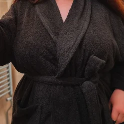 Floof Bath Robe - Black