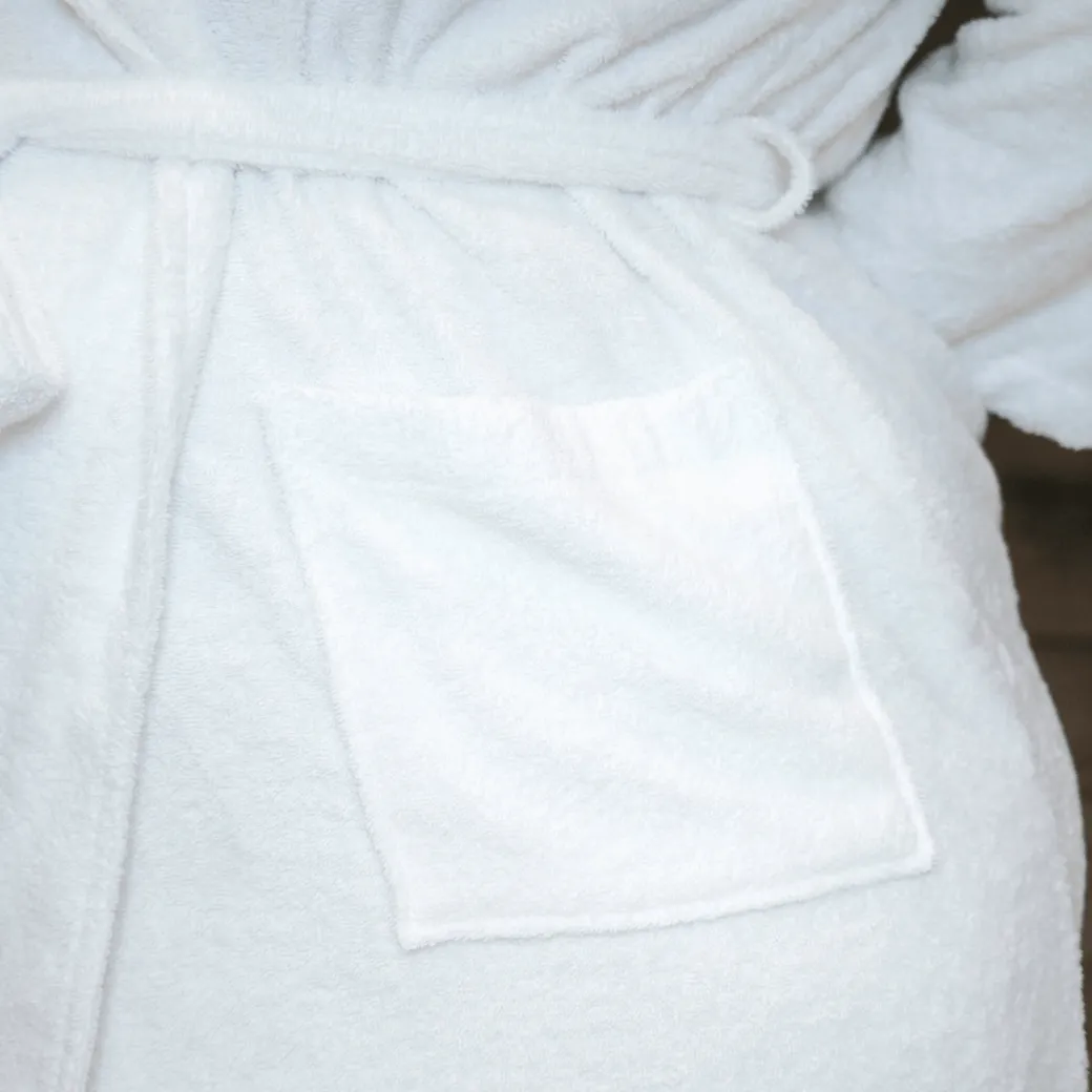 Floof Bath Robe - White