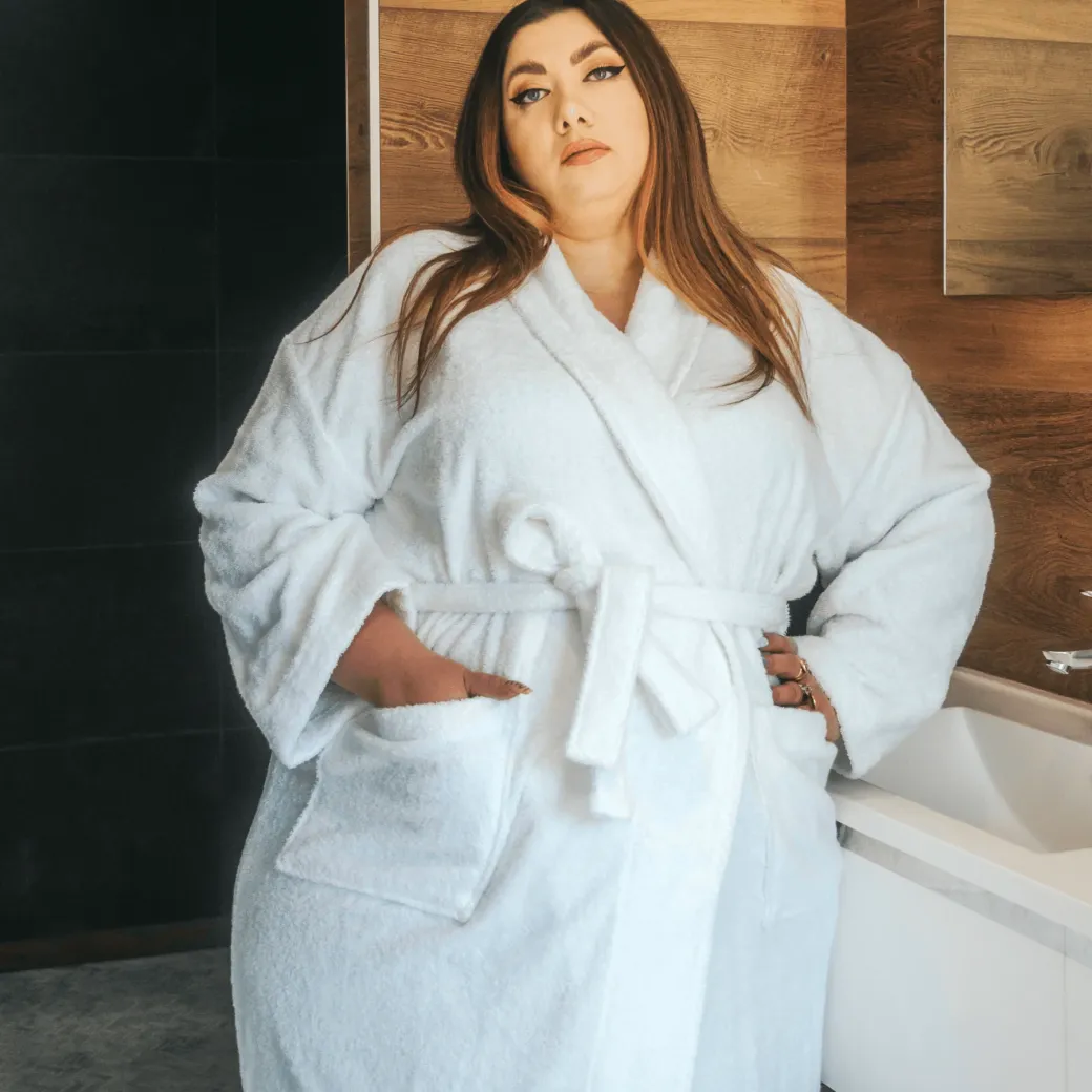 Floof Bath Robe - White