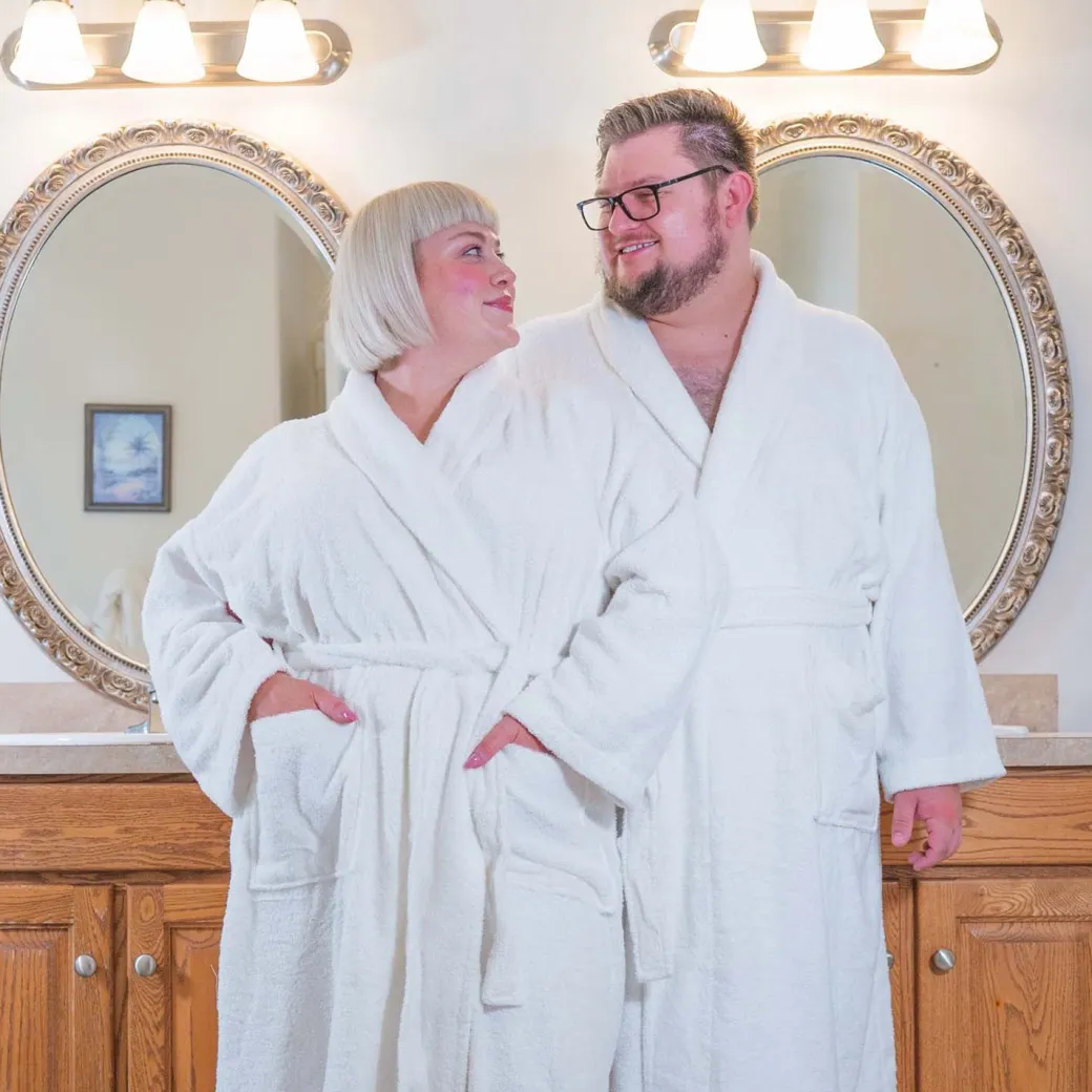 Floof Bath Robe - White