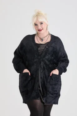 Fluffy Cardigan - Black