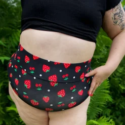 Fruity Super High Waist Knickers - Black