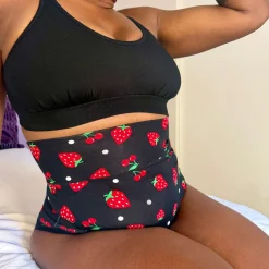 Fruity Super High Waist Knickers - Black