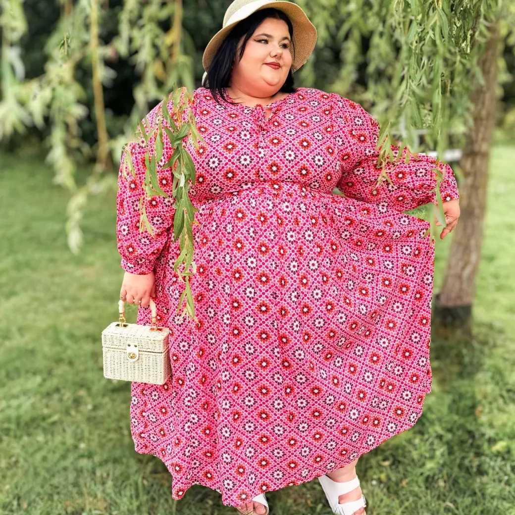 Gabriela Cotton Maxi Dress - Pink Pearl