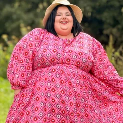 Gabriela Cotton Maxi Dress - Pink Pearl