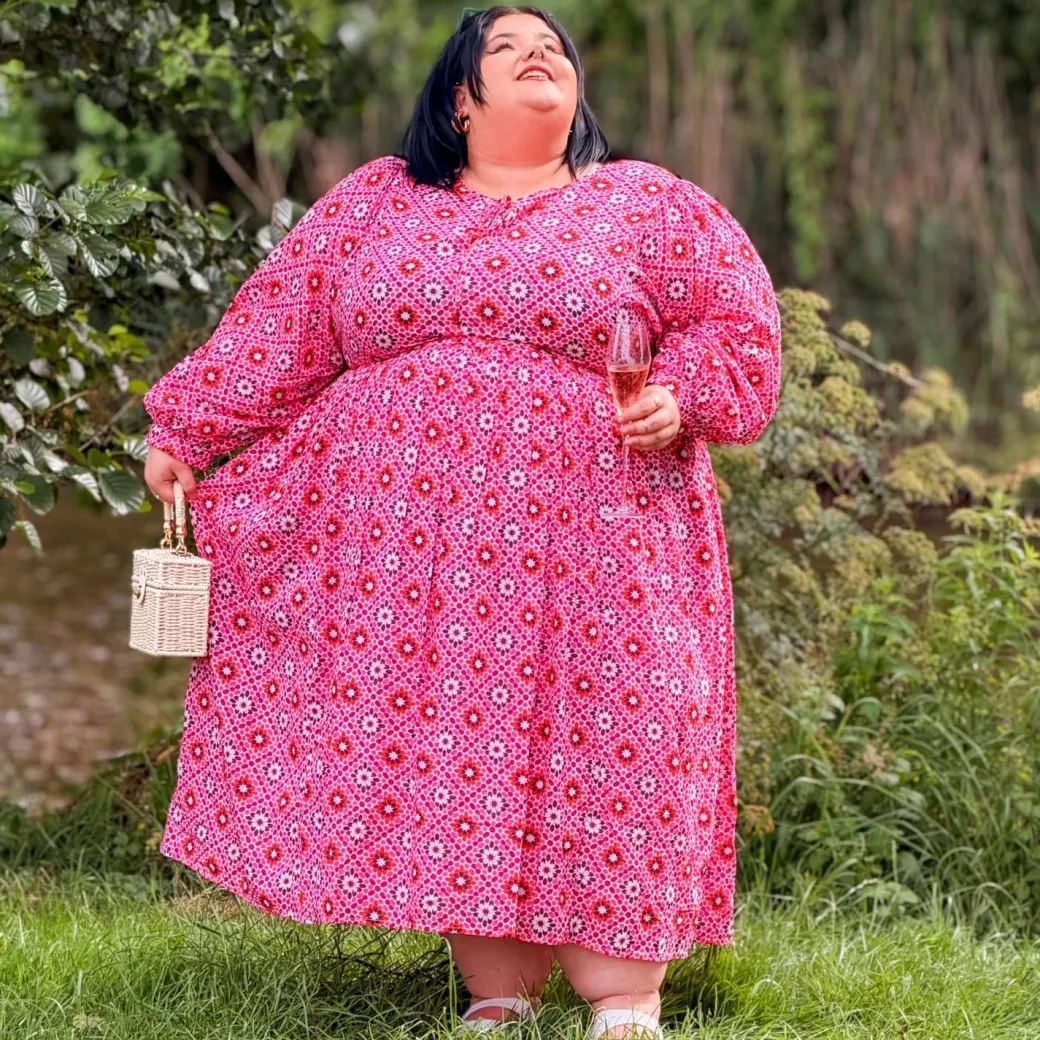Gabriela Cotton Maxi Dress - Pink Pearl