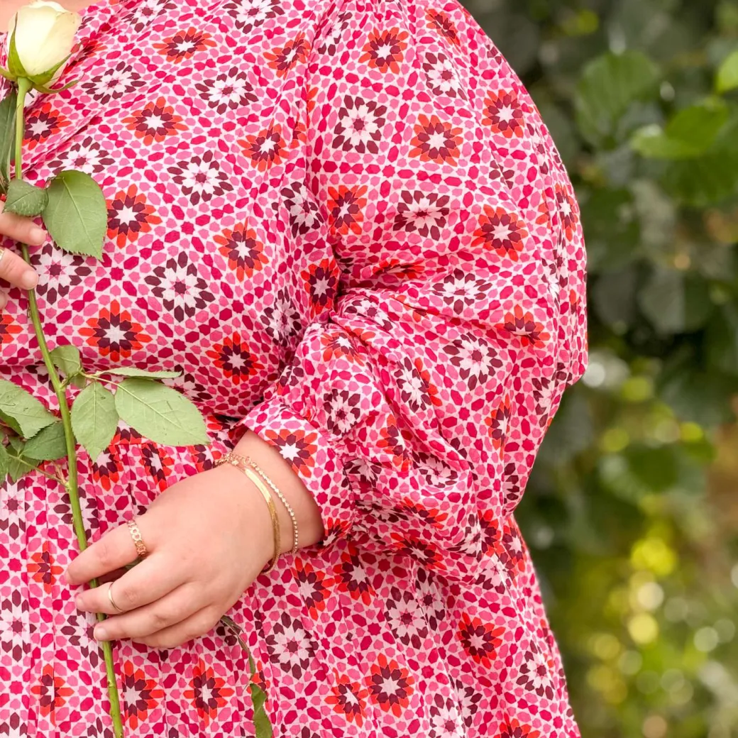 Gabriela Cotton Maxi Dress - Pink Pearl