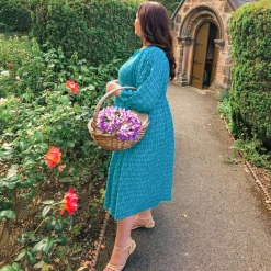 Gabriela Cotton Maxi Dress - Teal City