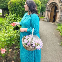 Gabriela Cotton Maxi Dress - Teal City