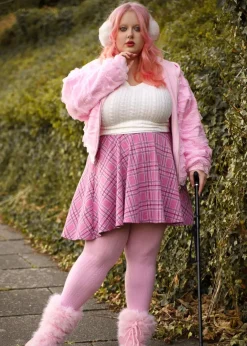 Grannies Cable Knit Wool Tights V2 - Piglet