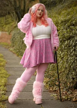 Grannies Cable Knit Wool Tights V2 - Piglet