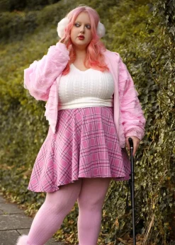 Grannies Cable Knit Wool Tights V2 - Piglet