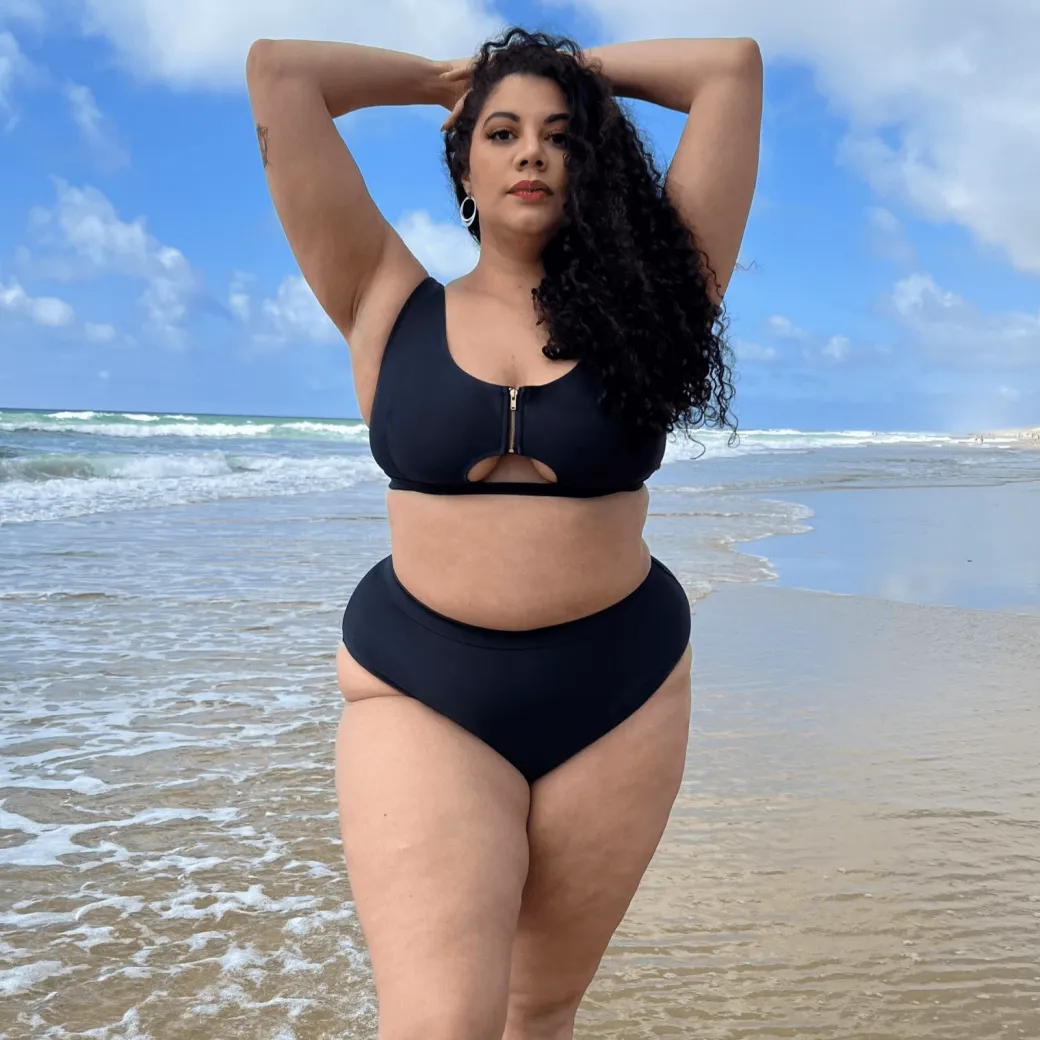 Hasta La Vista Bikini Top - Black