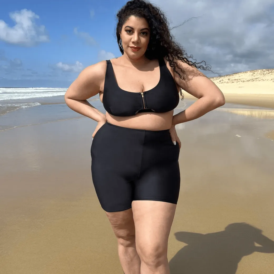 Hasta La Vista Bikini Top - Black