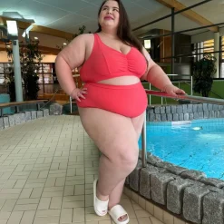 Hasta La Vista Rib Bikini Bottoms - Coral