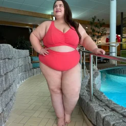 Hasta La Vista Rib Bikini Bottoms - Coral
