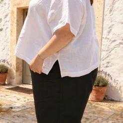 Ida Cotton Gauze T-Shirt - White