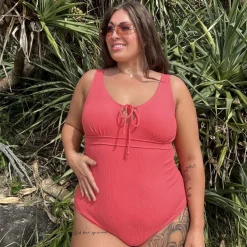 I'll Be Right Here Swimsuit - Coral